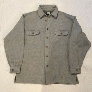 Tommy Bahama Gray heavy knit shirt, size large